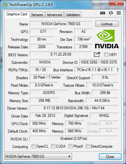 GeForce 7900 GS OC SLI